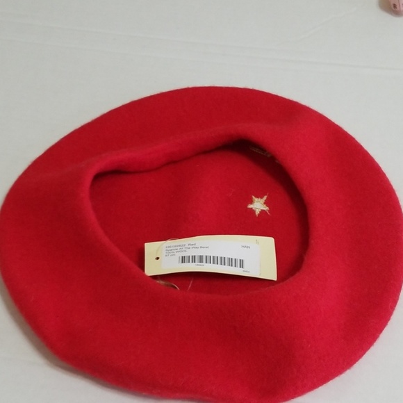 SPARKLE ALL THE WAY 100% Wool Red Beret NWT!! - Picture 5 of 6